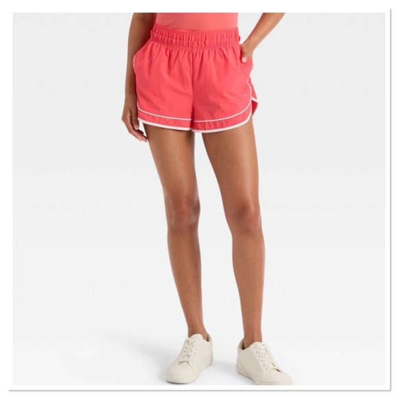 JoyLab Pants - JoyLab Women's Woven Mid-Rise Athletic Shorts - Coral